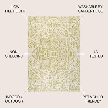 Estrella Bohemian Medallion Textured Weave Indoor/outdoor Area Rug